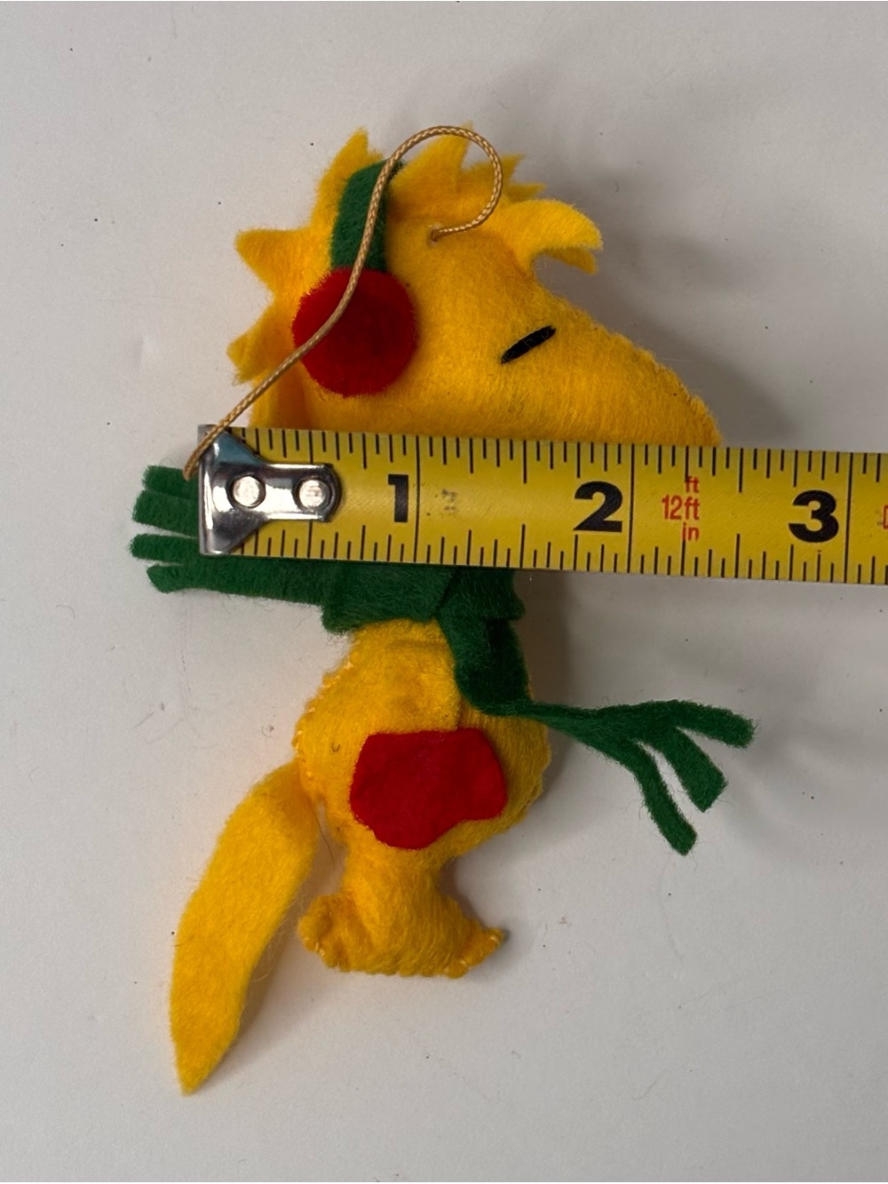 Vintage Woodstock Felt Christmas Tree Ornament 4” CUTE!! - Picture 6 of 6